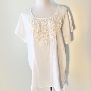 Nine West white top, XL